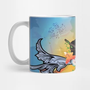 Funny toucan with flowers Mug